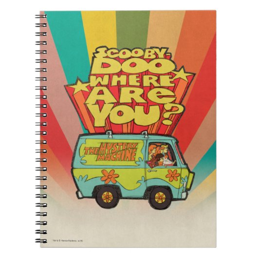 Scooby-Doo | "Where Are You" Retro Cartoon Van Notitieboek (Voorkant)