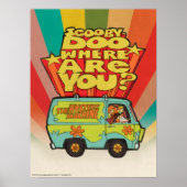 Scooby-Doo | "Where Are You" Retro Cartoon Van Poster (Voorkant)