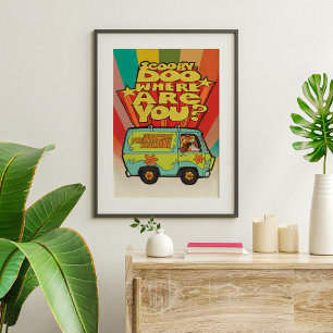 Scooby-Doo   "Where Are You" Retro Cartoon Van Poster