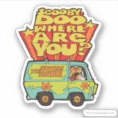 Scooby-Doo | "Where Are You" Retro Cartoon Van Sticker (Voorkant)