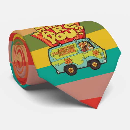 Scooby-Doo | "Where Are You" Retro Cartoon Van Stropdas (Opgerold)