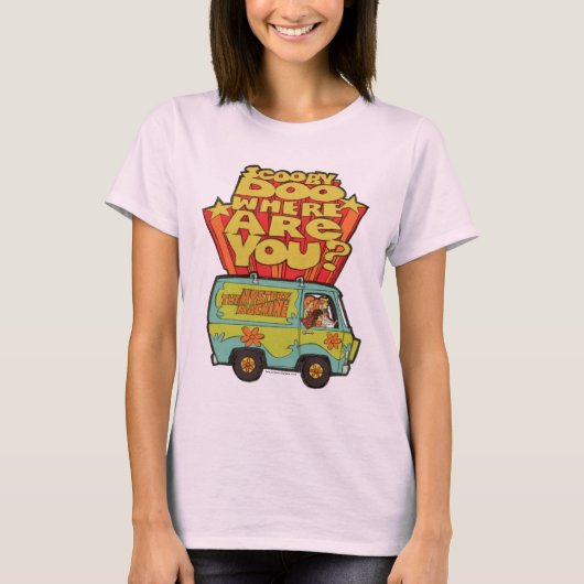 Scooby-Doo | "Where Are You" Retro Cartoon Van T-shirt (Voorkant)