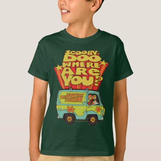 Scooby-Doo | "Where Are You" Retro Cartoon Van T-shirt (Voorkant)