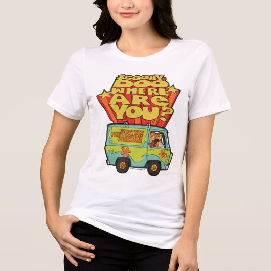 Scooby-Doo | "Where Are You" Retro Cartoon Van Tri-Blend Shirt (Voorkant)