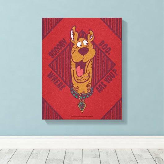 Scooby-Doo Where Are You Tribal Graphic Canvas Afdruk (Insitu (Houten vloer))