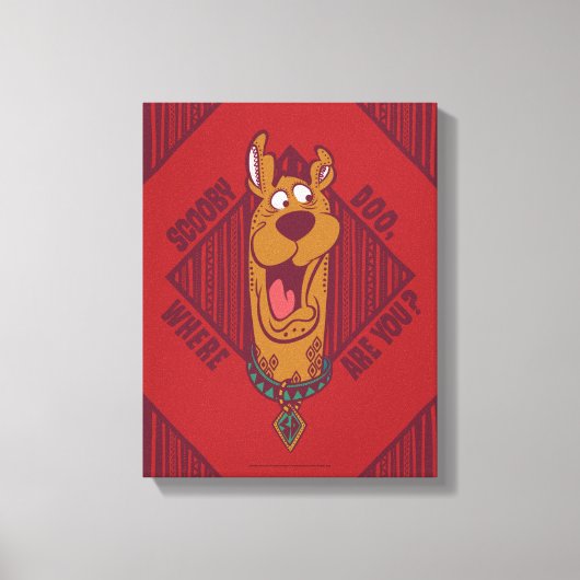 Scooby-Doo Where Are You Tribal Graphic Canvas Afdruk (Voorkant)