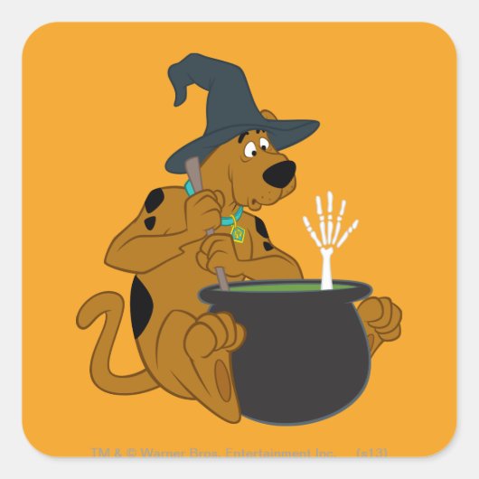 Scooby-Doo Witch's Cauldron Vierkante Sticker (Voorkant)