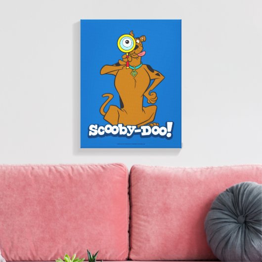 Scooby-Doo With Magnifying Glass Canvas Afdruk (Insitu (Woonkamer))