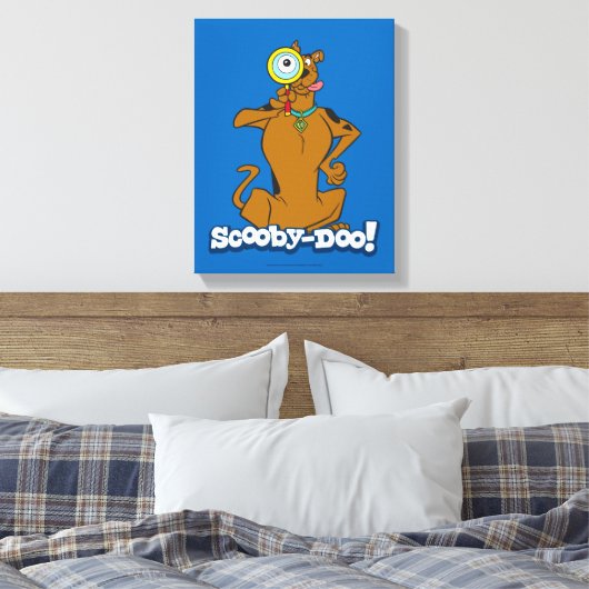 Scooby-Doo With Magnifying Glass Canvas Afdruk (Insitu (Slaapkamer))