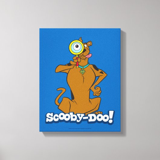 Scooby-Doo With Magnifying Glass Canvas Afdruk (Voorkant)