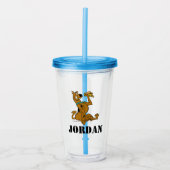 Scooby-Doo With Pizza Slice Acryl Drinkbeker (Voorkant)