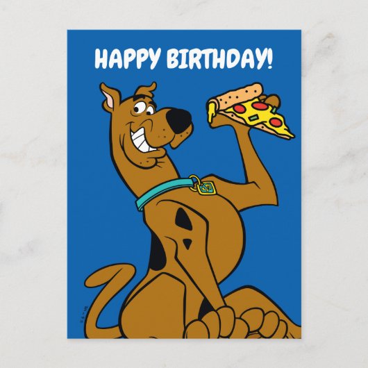 Scooby-Doo With Pizza Slice Briefkaart (Voorkant)
