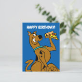 Scooby-Doo With Pizza Slice Briefkaart (Staand voorkant)