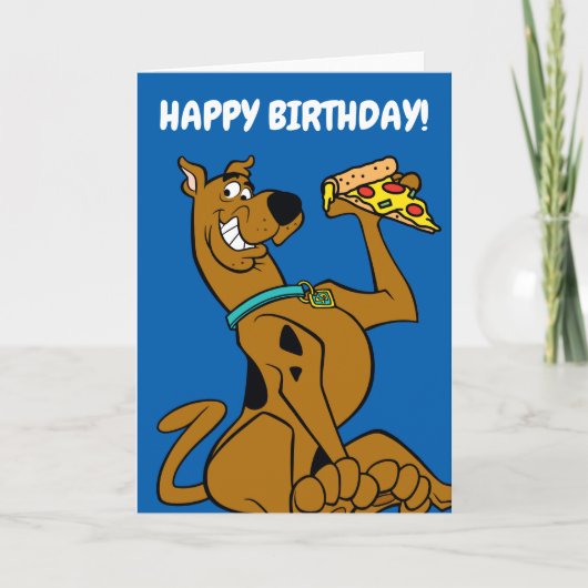 Scooby-Doo With Pizza Slice Kaart (Voorkant)