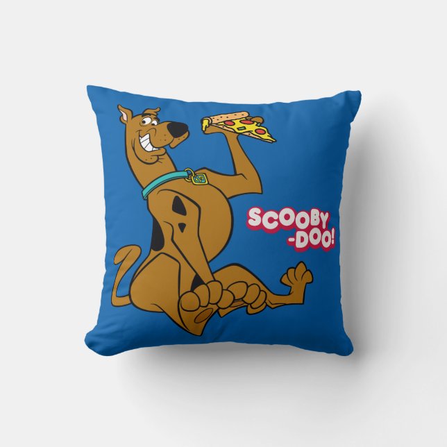 Scooby-Doo With Pizza Slice Kussen (Voorkant)