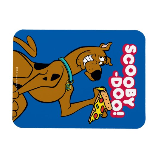 Scooby-Doo With Pizza Slice Magneet (Horizontaal)
