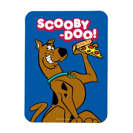 Scooby-Doo With Pizza Slice Magneet (Verticaal)