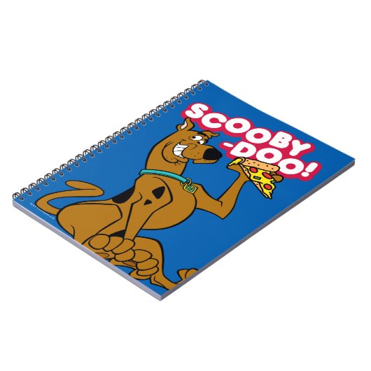 Scooby-Doo With Pizza Slice Notitieboek (Linkerzijde)