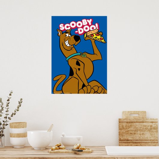 Scooby-Doo With Pizza Slice Poster (Keuken)
