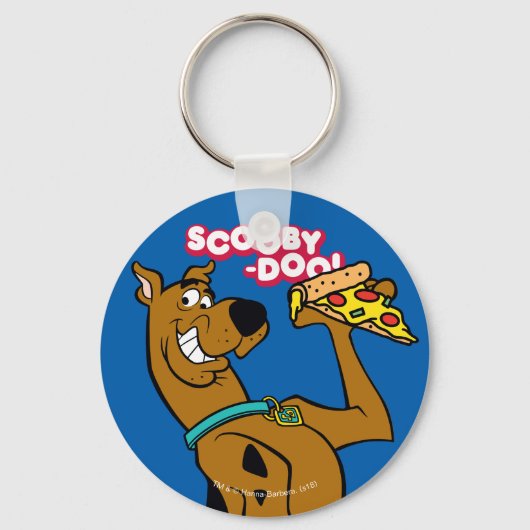 Scooby-Doo With Pizza Slice Sleutelhanger (Voorkant)