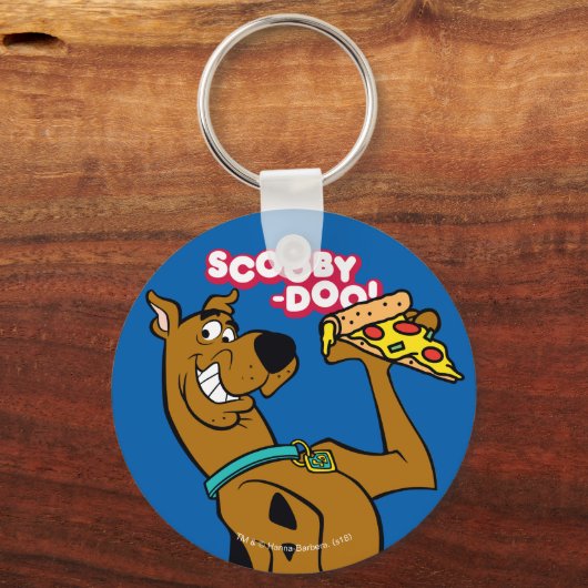Scooby-Doo With Pizza Slice Sleutelhanger (Voorkant)