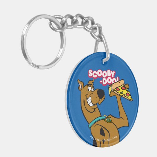 Scooby-Doo With Pizza Slice Sleutelhanger (Voorkant Links)