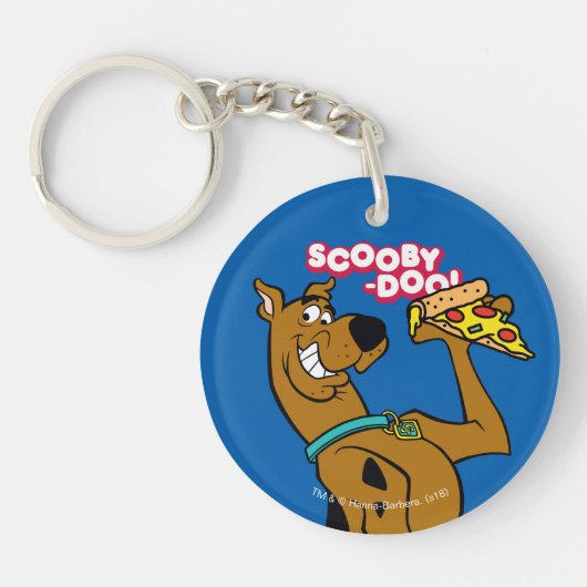 Scooby-Doo With Pizza Slice Sleutelhanger (Voorkant)