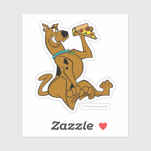 Scooby-Doo With Pizza Slice Sticker (Vel)
