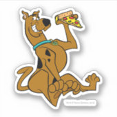 Scooby-Doo With Pizza Slice Sticker (Voorkant)
