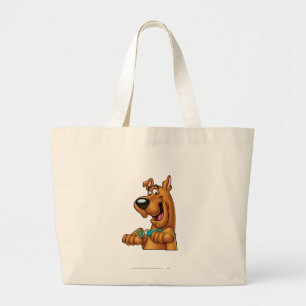 Scooby-doo wordt opgeplakt grote tote bag
