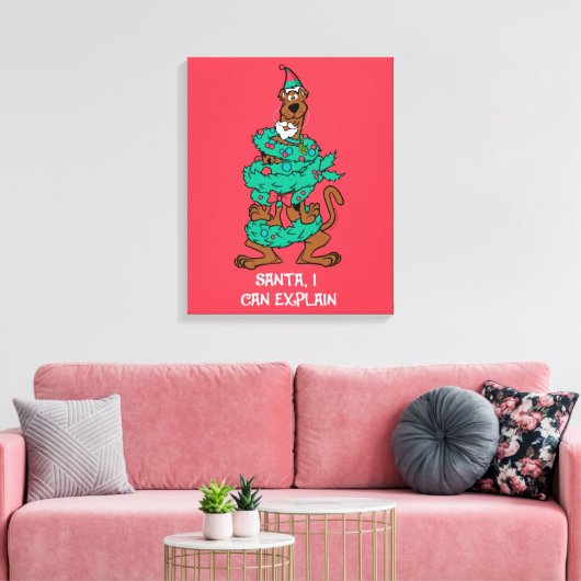 Scooby-Doo Wrapped In Wreaths Canvas Afdruk (Insitu (Woonkamer))