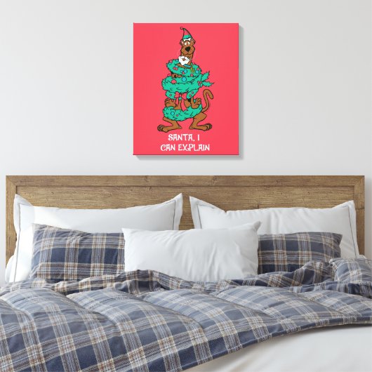 Scooby-Doo Wrapped In Wreaths Canvas Afdruk (Insitu (Slaapkamer))