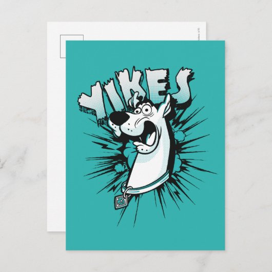 Scooby-Doo "Yikes!" Halftone Graphic Briefkaart (Voorkant / Achterkant)