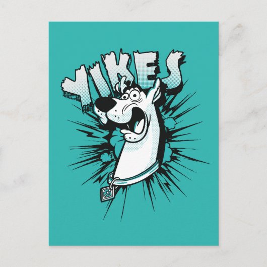 Scooby-Doo "Yikes!" Halftone Graphic Briefkaart (Voorkant)