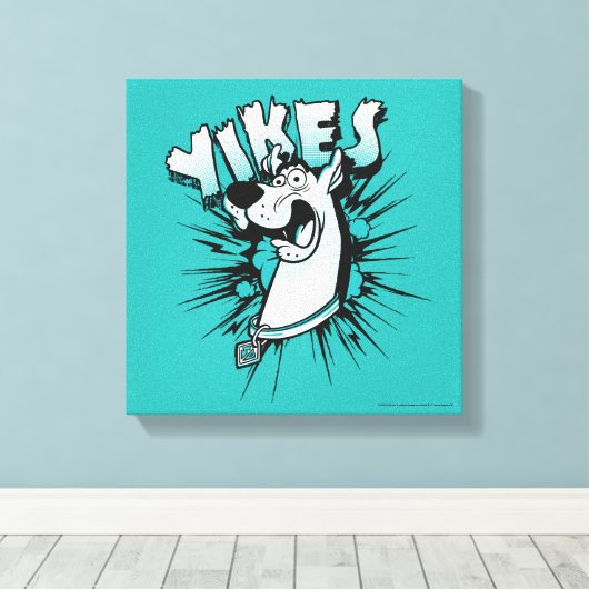 Scooby-Doo "Yikes!" Halftone Graphic Canvas Afdruk (Insitu (Houten vloer))