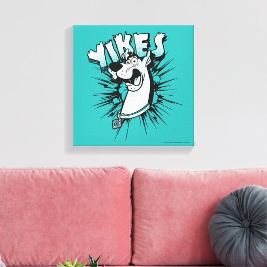 Scooby-Doo "Yikes!" Halftone Graphic Canvas Afdruk (Insitu (Woonkamer))