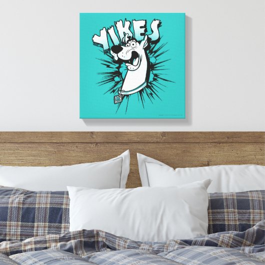 Scooby-Doo "Yikes!" Halftone Graphic Canvas Afdruk (Insitu (Slaapkamer))