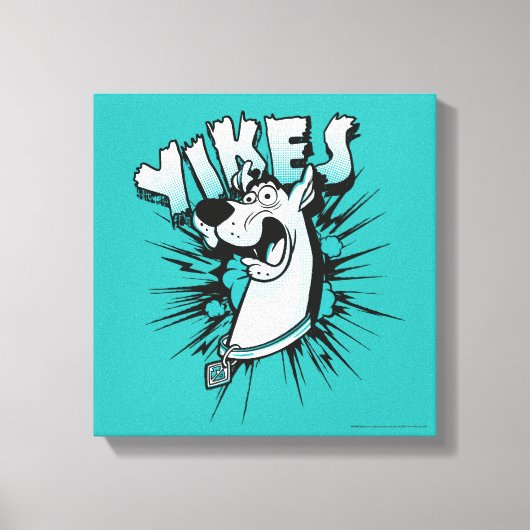 Scooby-Doo "Yikes!" Halftone Graphic Canvas Afdruk (Voorkant)