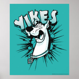 Scooby-Doo "Yikes!" Halftone Graphic Poster