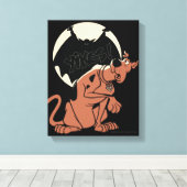 Scooby-Doo "Yikes!" Vampire Shadow Canvas Afdruk (Insitu (Houten vloer))
