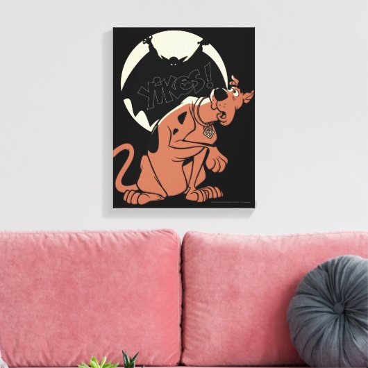 Scooby-Doo "Yikes!" Vampire Shadow Canvas Afdruk (Insitu (Woonkamer))