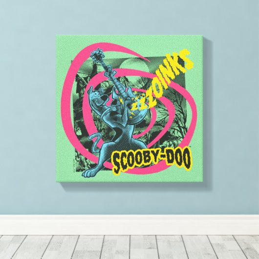 Scooby-Doo Zoinks Punk Gitaargrafiek Canvas Afdruk (Insitu (Houten vloer))
