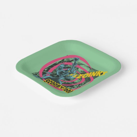 Scooby-Doo Zoinks Punk Gitaargrafiek Papieren Bordje (Gebogen)