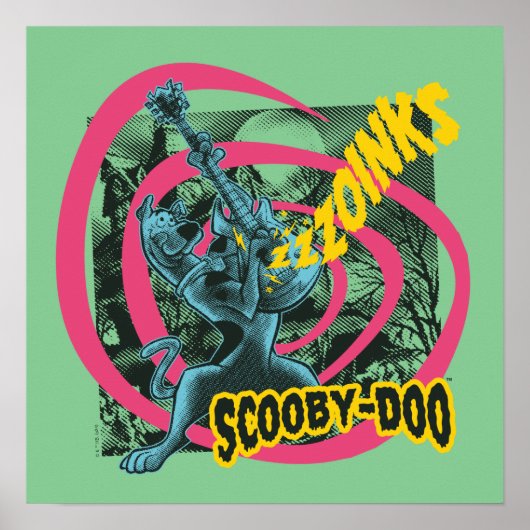 Scooby-Doo Zoinks Punk Gitaargrafiek Poster (Voorkant)
