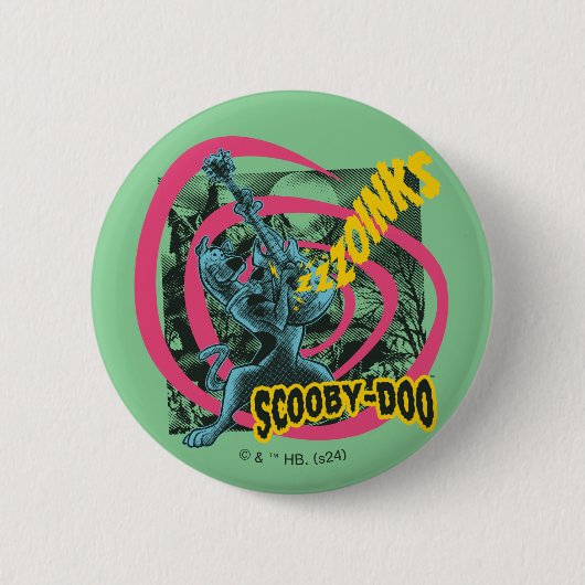 Scooby-Doo Zoinks Punk Gitaargrafiek Ronde Button 5,7 Cm (Voorkant)