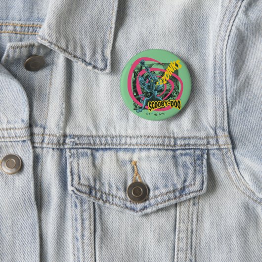 Scooby-Doo Zoinks Punk Gitaargrafiek Ronde Button 5,7 Cm (In situ)