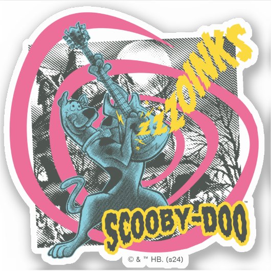 Scooby-Doo Zoinks Punk Gitaargrafiek Sticker (Voorkant)