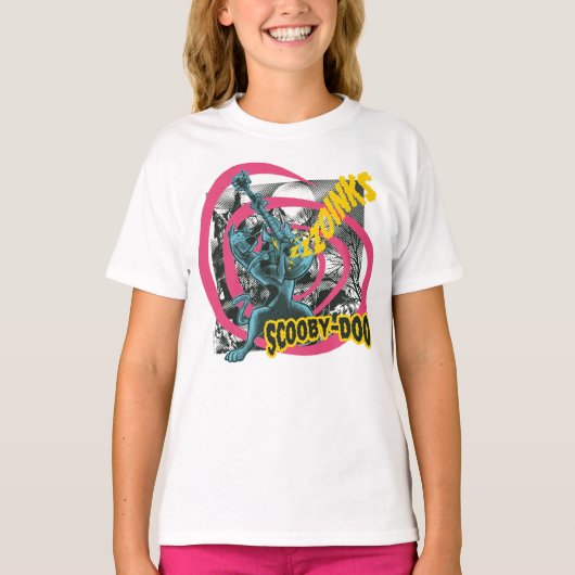 Scooby-Doo Zoinks Punk Gitaargrafiek T-shirt (Voorkant)