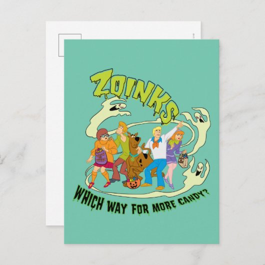 Scooby-Doo Zoinks Which Way for More Candy? Briefkaart (Voorkant / Achterkant)