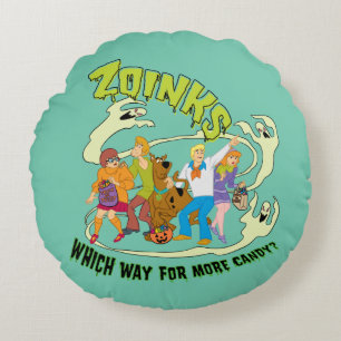Scooby-Doo Zoinks Which Way for More Candy? Rond Kussen